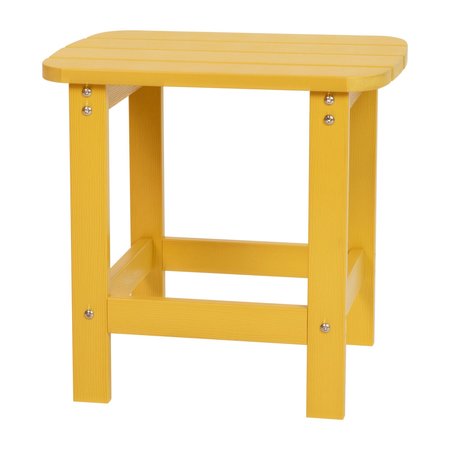 Flash Furniture Yellow All-Weather Adirondack Side Table JJ-T14001-YLW-GG